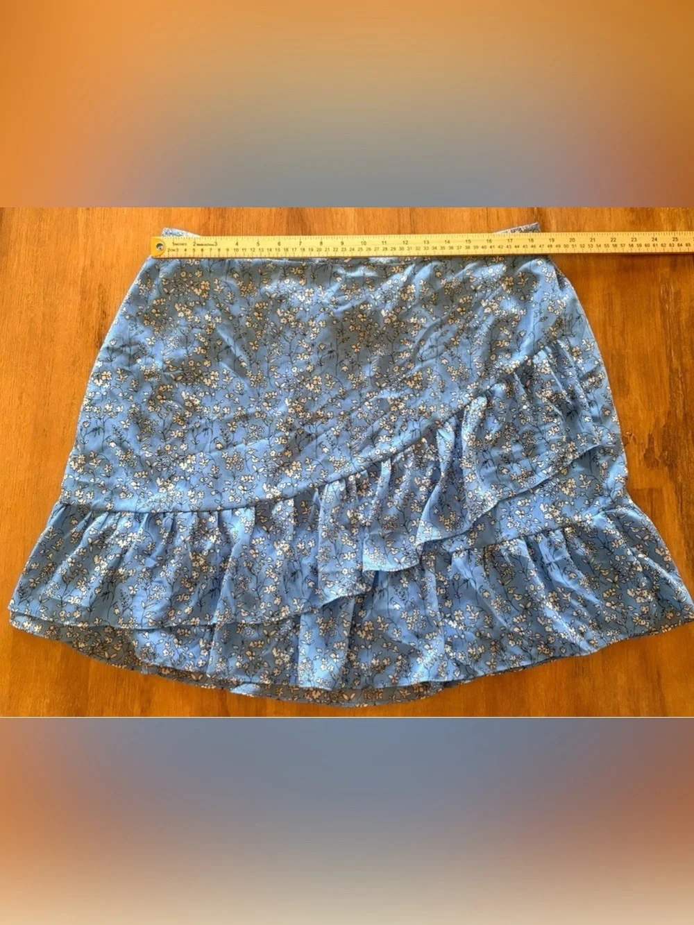 Banana Republic Floral Faux Wrap Skirt Women's Size XL Girlhood Cottage Pull On